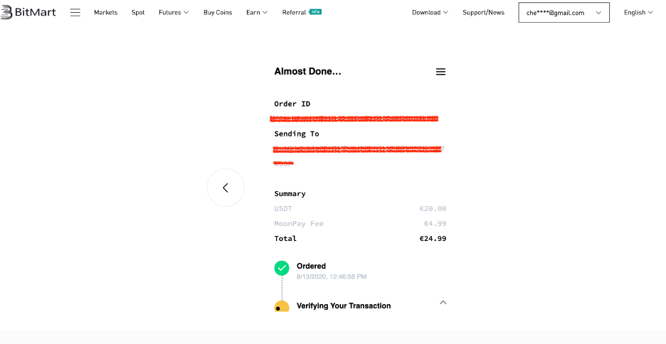 Ako nakupovať mince s MoonPay v BitMart Ako nakupovať mince s MoonPay v BitMart
