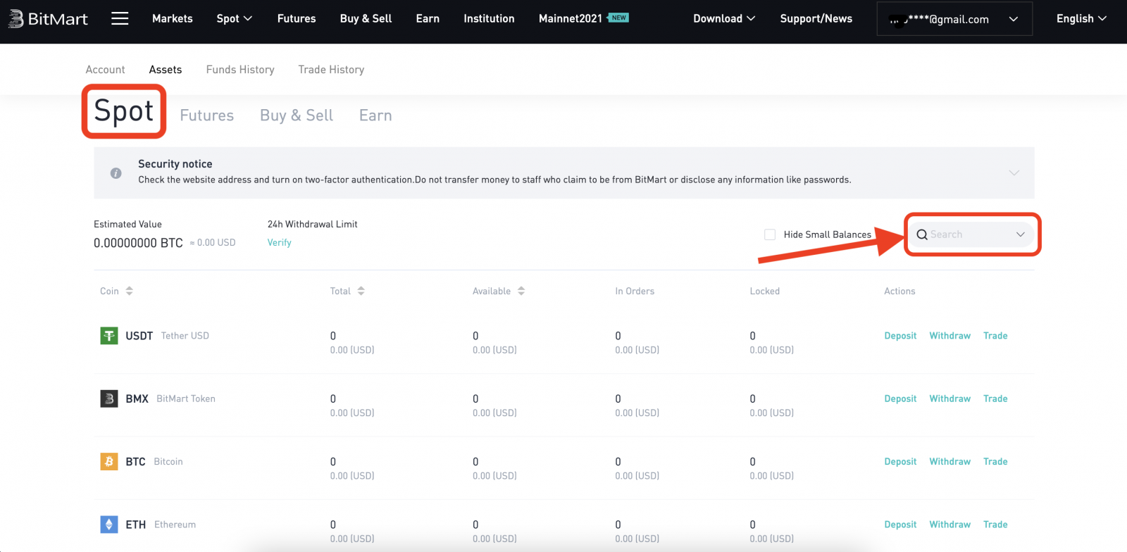 ​​​​​​​How to Check My Funds in BitMart