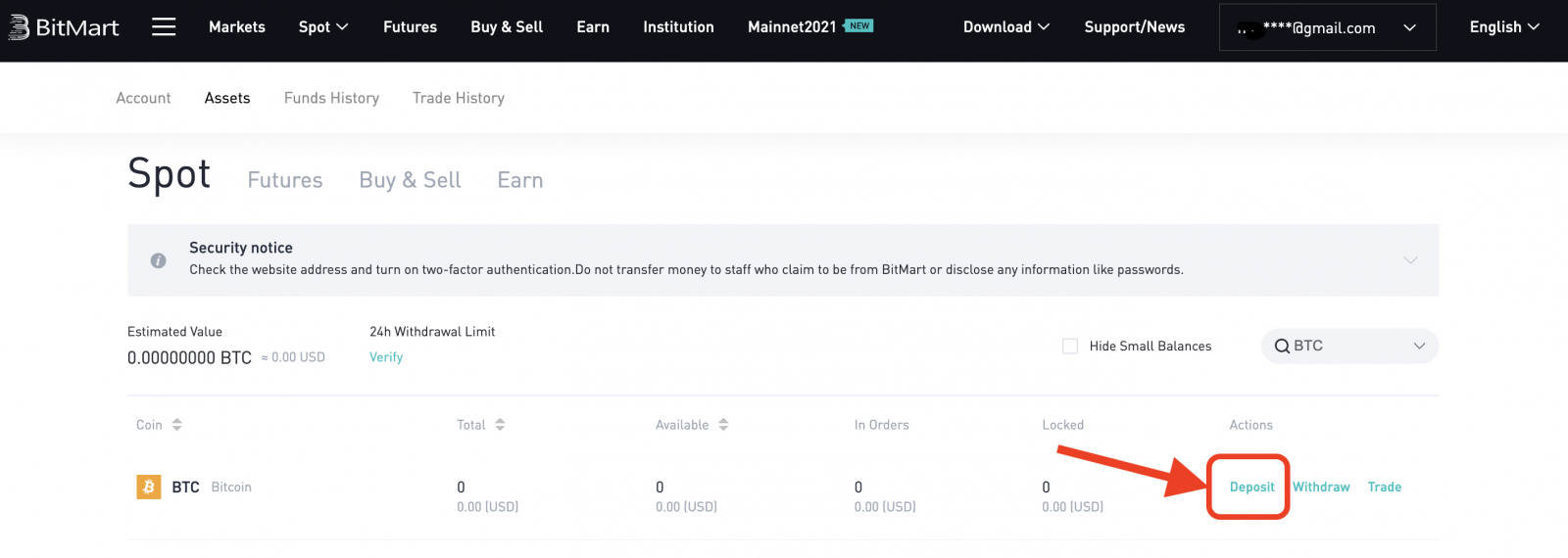 Kā noguldīt kriptovalūtu vietnē BitMart