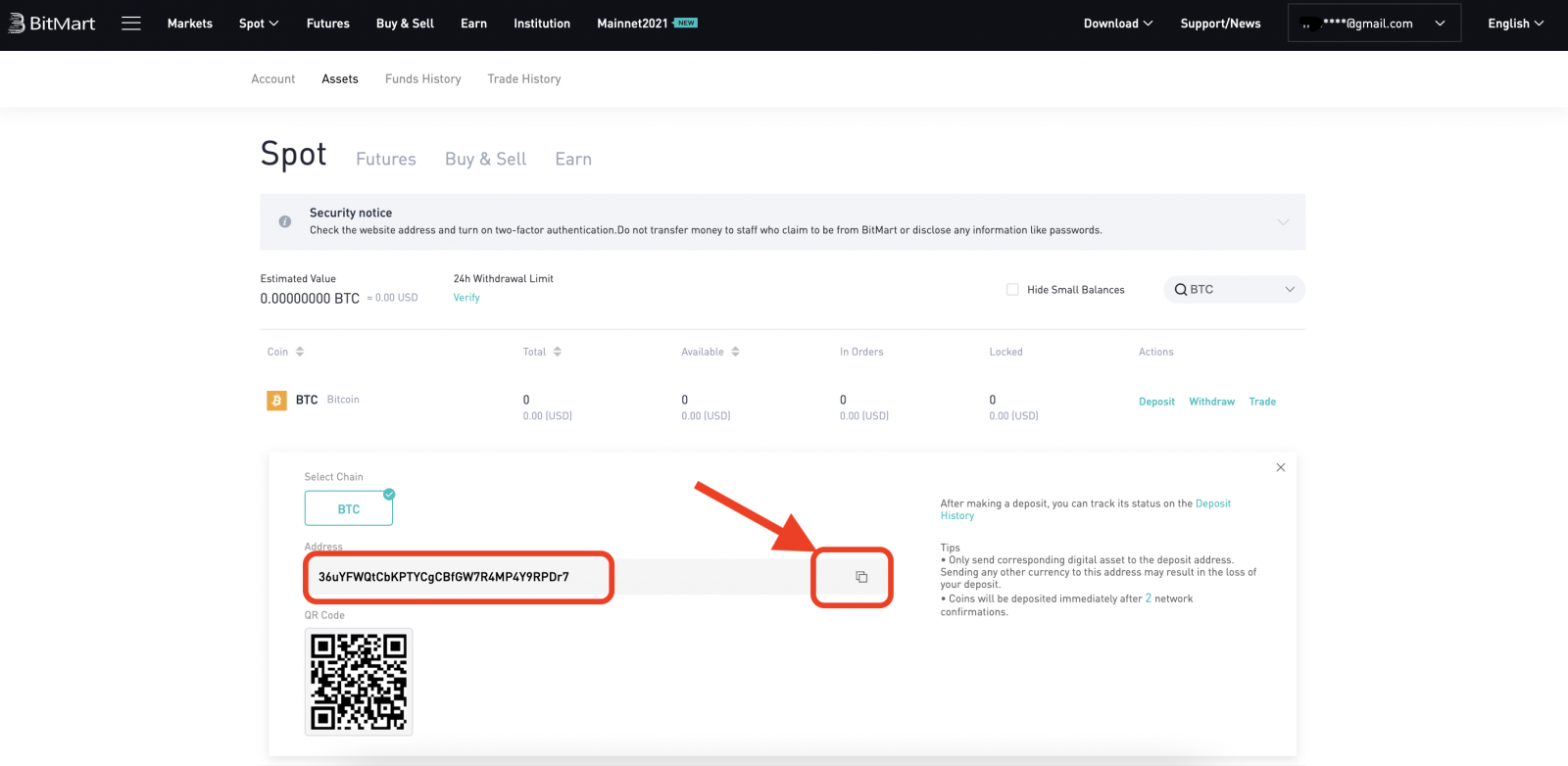 Kā noguldīt kriptovalūtu vietnē BitMart