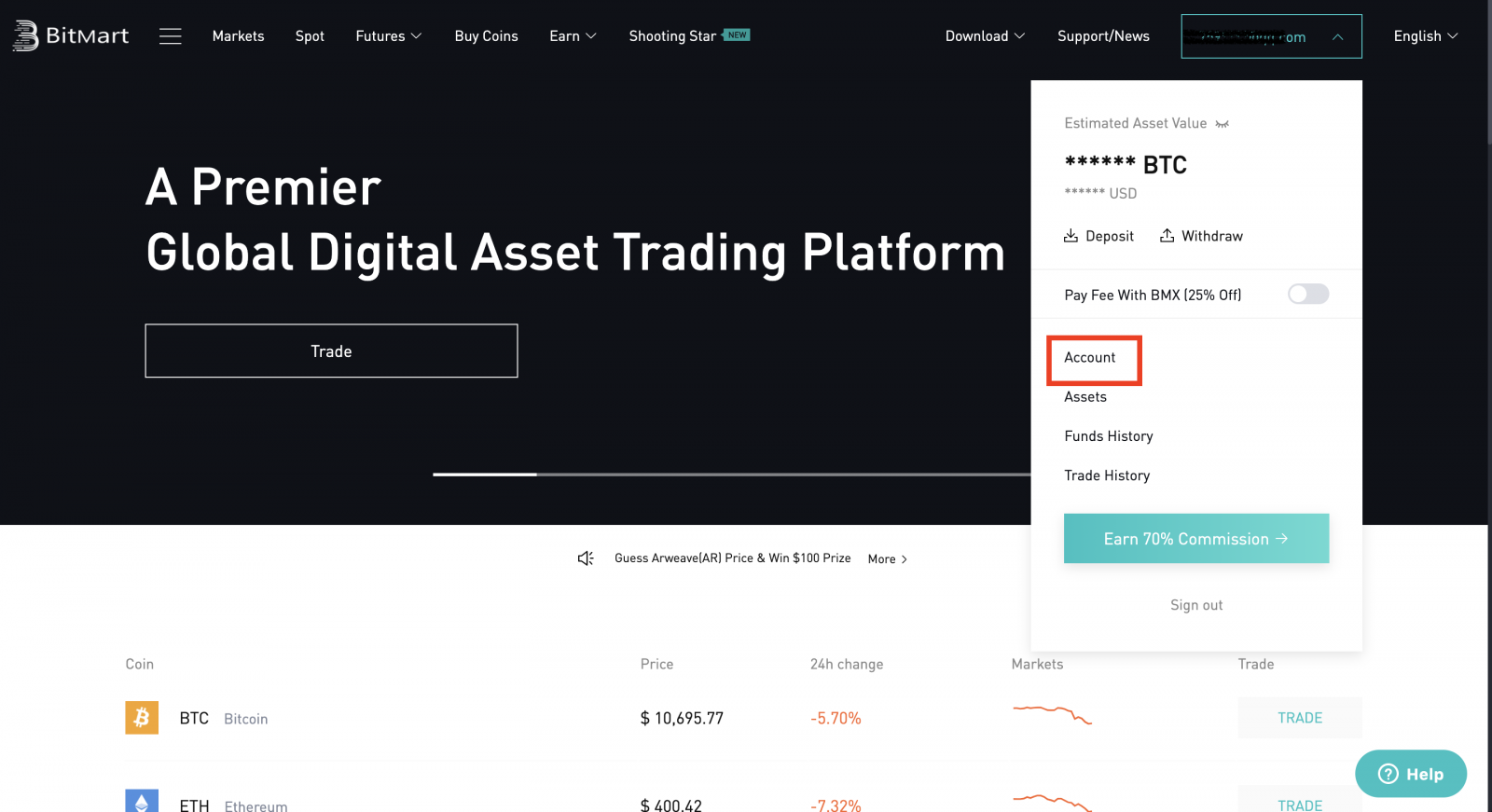 Sådan identitetsbekræftelse (KYC) Tutorial i BitMart Sådan identitetsbekræftelse (KYC) Tutorial i BitMart
