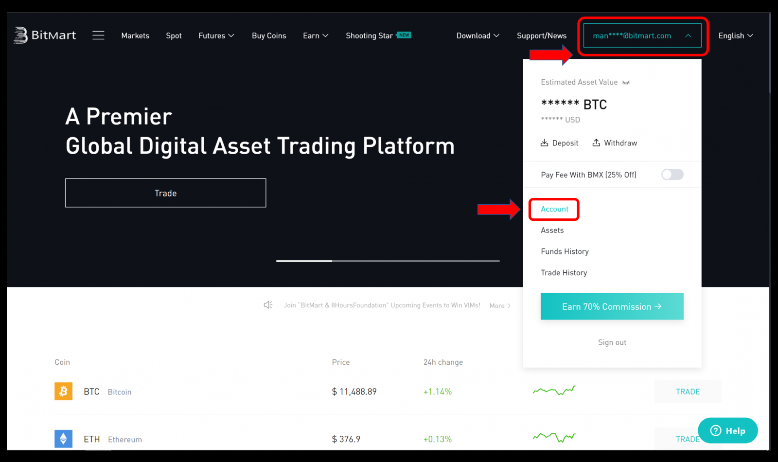How to Register and Verify Account in BitMart